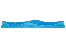 Fantasiehoek - wandlijst - water - per stuk