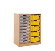 Kast - Basic - Keuzekast - Ondiep - 2-Koloms - 40 cm - aantal compartimenten 2 - beuk - per stuk