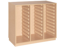 Kast - Basic - Keuzekast - Ondiep - 3-Koloms - 40 cm - aantal compartimenten 3 - esdoorn - per stuk