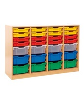 Kast - Basic - Keuzekast - Ondiep - 4-Koloms - 40 cm - aantal compartimenten 4 - beuk - per stuk