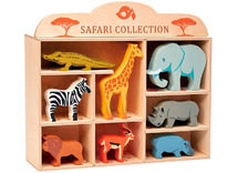 Dieren - Hout - Safaridieren 8St