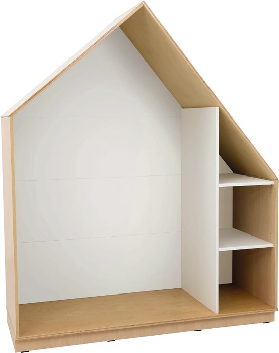 Kast Wit - Achterwand Grijs