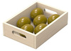 Voedingsset - imitatievoeding - groenten en fruit - Viga - kistjes - hout - per set