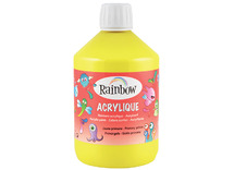 Verf - acrylverf - Rainbow Acrylique - 500 ml - budget - geel - per stuk