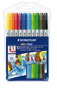 Stiften - kleurstiften - Staedtler Noris - dubbele punt - set van 10 assorti
