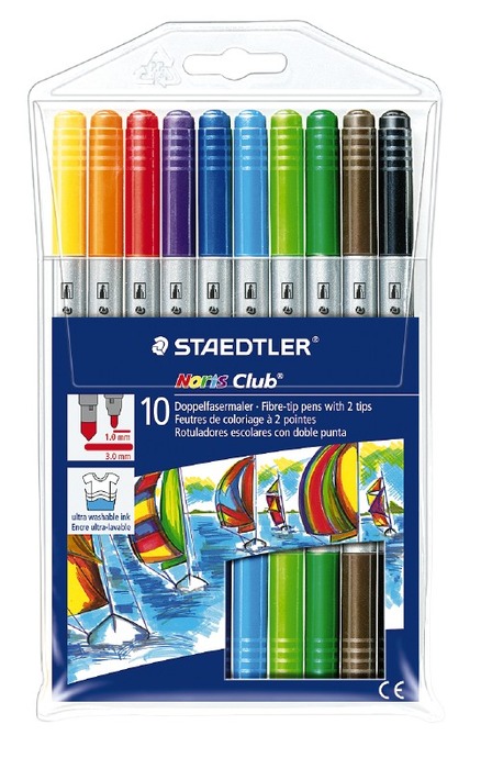 Stiften - Kleurstiften - Staedtler Noris - Dubbele Punt - Set Van 10 Assorti