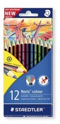 Potloden - kleurpotloden - Staedtler Noris Colour - zeshoekig - etui - set van 12 assorti