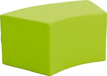 Poef - Afgerond - Kort - 76 cm x 40 cm x 35 cm - beige - per stuk