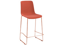 Stoel - Zenith - Bar - zithoogte 65 cm - onderstel rood - kuip rood - per stuk