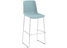 Zithoogte 80 cm - frame grijs - kuip blauw