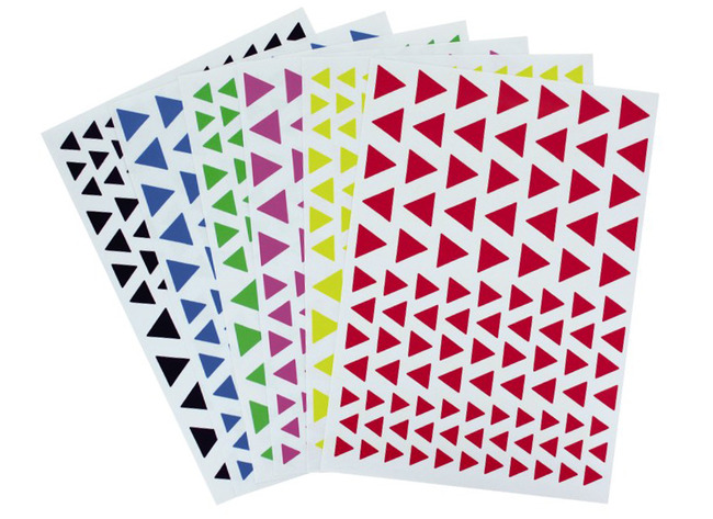Stickers - Vormen - Geometrisch - Driehoek - Set Van 1870 Assorti