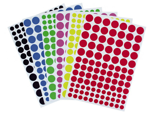 Stickers - Vormen - Geometrisch - Rond - Set Van 1870 Assorti