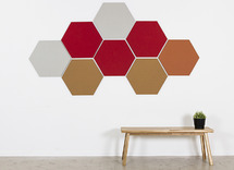 Bord - Prikbord - Zeshoekig - donkerblauw - per stuk