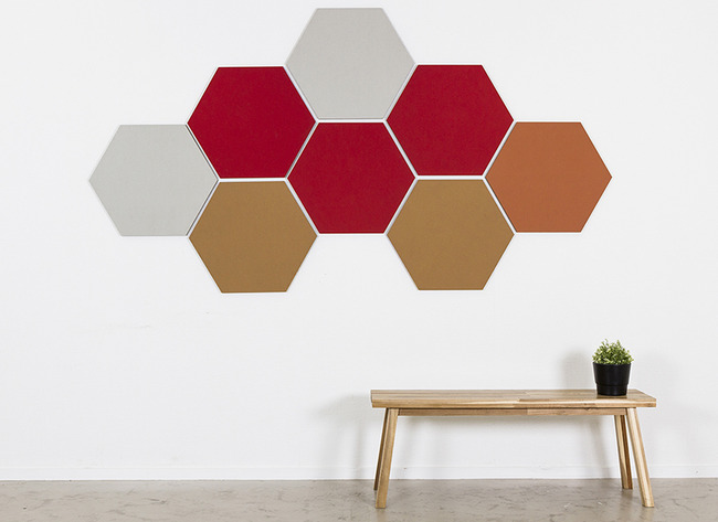 Bord - Prikbord - Zeshoekig - Rood - Per Stuk