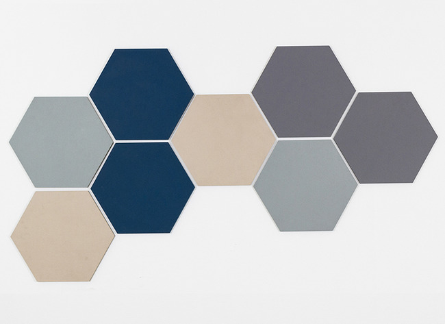 Bord - Prikbord - Zeshoekig - Lichtgrijs - Per Stuk