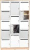 Kast - Hout - Locker - 14 Lockers Met Briefgleuf