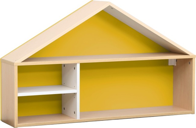 Quadro - Hangkast - Huis - 4 Vakken - Esdoorn - Backpanelcolour Beige - Per Stuk