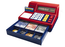 Speelgoedkassa - Learning Resources Pretend & Play Calculator Cash Register with Euro Money - kunststof - per stuk
