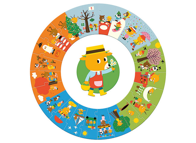 Puzzel - Kartonpuzzel - Djeco - De Seizoenen