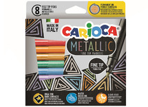 Stiften - Kleurstiften - Carioca - Metallic 8 Stuks