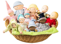 Poppen - Dusyma Treasure Basket Dolls - familie - dagelijks leven - set van 10