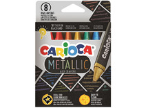 Waskrijtjes - carioca - driekantig - metallic 8 stuks