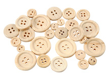 Knopen - hout - natuur - 8-23 mm - decoratie - set van 440 assorti