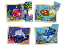 Puzzel set - zeedieren set/4