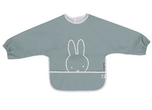 Slabbers - Jollein - slab waterproof met mouw - Miffy Peekaboo - sea green - per stuk