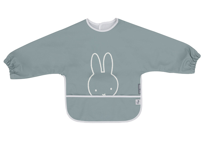 Slabbers - Jollein - Slab Waterproof Met Mouw - Miffy Peekaboo - Sea Green - Per Stuk