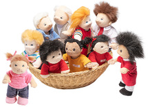 Wereldoriëntatie - taal - familie - Dusyma - big family dolls - per set
