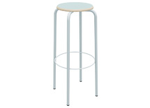 Kruk - Unikleur - 40 cm x 40 cm x 80 cm - onderstel blauw - zitoppervlak blauw - per stuk