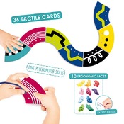 Opdrachtenkaarten - rijgen - Akros Tactile Cards For Lacing Paths - set van 36