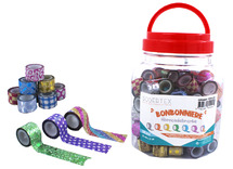 Kleefband - fantasie - washi-tape - voordeelpakket - set van 100 assorti