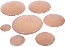Loose parts - tickit Natural Wooden Buttons - set van 7