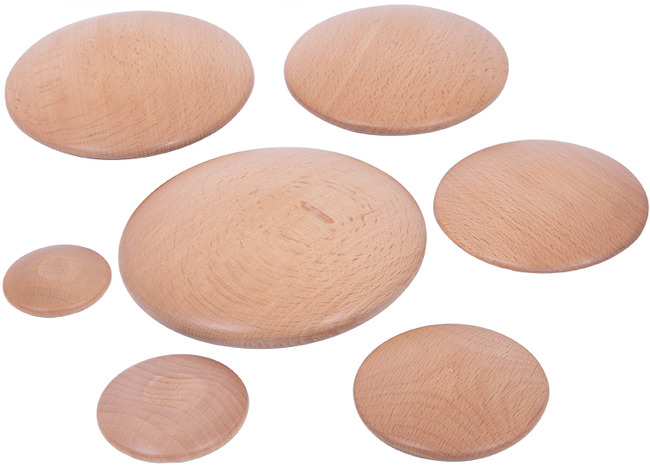 Loose Parts - Tickit Natural Wooden Buttons - Set Van 7