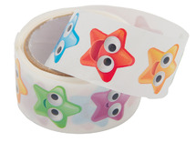 Stickers - belonen - ster - vrolijk - op rol