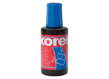 Inkt - Kores - 27 ml - voor inktkussens - blauw - per stuk