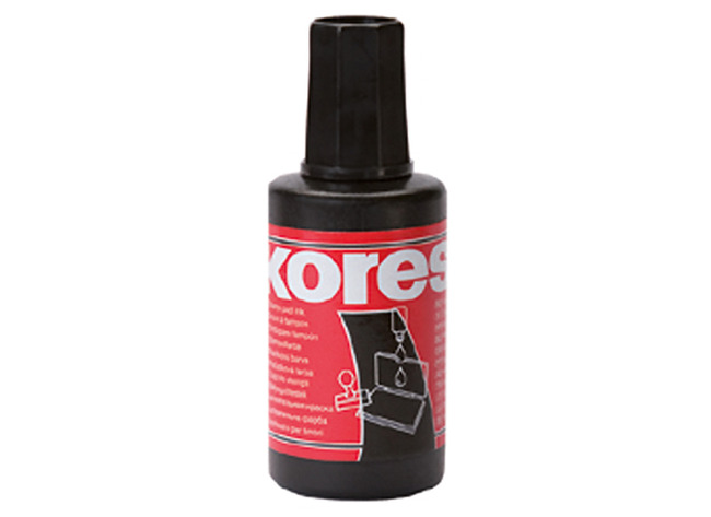 Inkt - Kores - 27 Ml - Voor Inktkussens - Zwart - Per Stuk