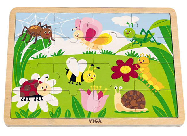 Puzzel - Thema - 16-delig - Insecten