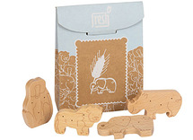 KEUKENHOEK - VOEDINGSWAREN - HOUT - ZOOKOEKJES - SET VAN 8