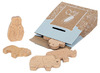 Keukenhoek - voedingswaren - hout - zookoekjes - set van 8