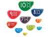 Wiskunde initiatie - sensory rainbow pebbles - set van 10