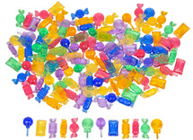 Ontdektafel - lichttafel - accessoires - transparante snoepjes - set van 144