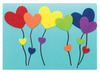 Vilt - regenboog - hartjes stickers - set van 210 assorti