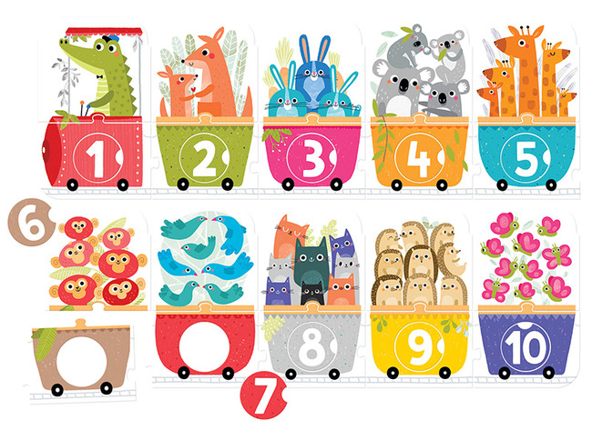 Puzzels - Karton - Banana Panda - Cijfertrein - Per Stuk
