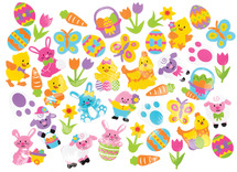Foam - stickers - Pasen - set van 200 assorti