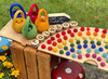 Tel- en sorteerspel - Montessori - regenboogsorteerplank - per stuk