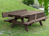 Picknicktafel -gerecycleerd kunststof - kids - forio - rugleuning - per stuk