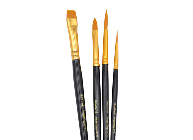 Schmink - Make-up - Grim'tout - Schminkpenselen - Set Van 4 Assorti